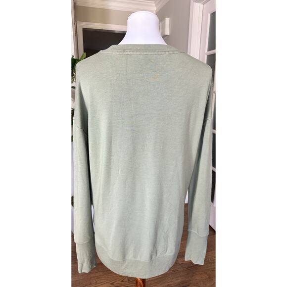 Athleta Coaster Luxe Sweatshirt Sage Green Soft Modal Blend Size Small SP Women - Picture 2 of 6